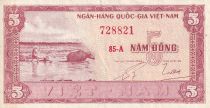 Vietnam du Sud 5 Dong - Buffle - Maison - ND (1955) -  Série 85-A - P.13a