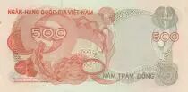 Vietnam du Sud 500 Dong - Bâtiment de la banque - Guilloches - 1970 - Série G.9