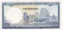 Vietnam du Sud 500 Dong - Tran Hung Dao - Bateau - ND (1966) - Série N.9 - P.23a