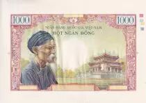 Vietnam South 1000 Dong - Viel Homme - ND (1956) - Proof recto with color code without number, without sign, without watermark
