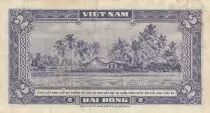 Vietnam South 2 Dong - Boat - Country house - 1955 - Series 64-A