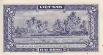 Vietnam South 2 Dong - Boat - Palms - ND (1955) - Serial 63-A - P.12a
