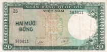 Vietnam South 20 Dong - Fish - ND (1964) - Serial Z.6 - P.16
