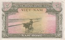 Vietnam South 5 Dong - Bird - Agriculture - ND (1955) - Serial G4 - P.2