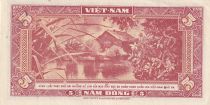 Vietnam South 5 Dong - Buffalo - House - ND (1955) - Serial 47-A - P.13a