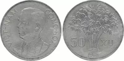 Vietnam South 50 XU - Ngo Dinh Diem - 1963 - AU