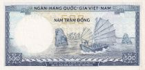 Vietnam South 500 Dong - Tran Hung Dao - Boat ND (1966) - Serial R.3 - P.23a