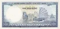 Vietnam South 500 Dong - Tran Hung Dao - Boat ND (1966) - Serial R.3 - P.23a