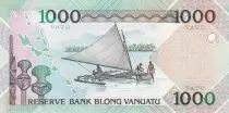 Wanuatu 1000 Vatu Melanesian chief - Outrigger sailboat - 2002-2010 - Serial GG