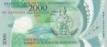 Wanuatu 2000 Vatu, Melanesian Chief - Birds 2014 - UNC - P.14
