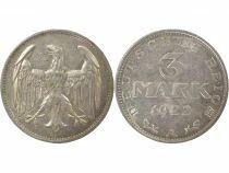 Weimar - 3 Silver Marks - 1922 A Berlin