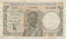 WEST AFRICA 25 Francs - 10-04-1953 - P.38