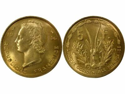 WEST AFRICA 5 Francs - 1956 Paris