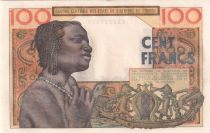 West AFrican States 100 Francs Mask ND (1965) - General Issue - Serial  Y.278