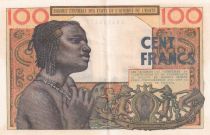 West AFrican States 100 Francs Mask ND (1965) - General Issue - Serial  Y.278