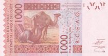 West AFrican States 1000 Francs -  Mask - Camels - 2023 - Letter D Mali