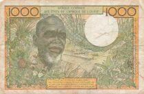 West AFrican States 1000 Francs - Ivory Coast - ND (1977) - P.103A