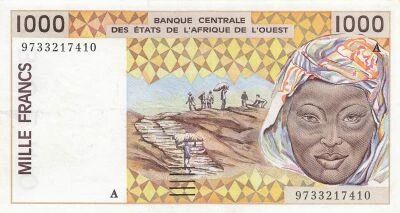 West AFrican States 1000 Francs - Ivory Coast - ND (1996) - P.111Af