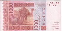 West AFrican States 1000 Francs - Mask - Camels - 2018 - Letter T ( Togo) - P.815Tr
