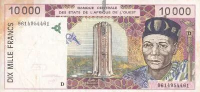 West AFrican States 10000 Francs - Bridge - 1996 - Letter D (Mali) - P.414Dd