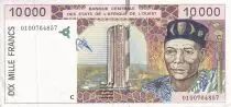 West AFrican States 10000 Francs - Bridge - 2001 - Letter C (Burkina Faso) - P.314Cj