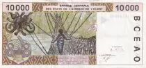 West AFrican States 10000 Francs - Bridge - ND (2000-2001) - Letter B (Benin) - P.214B