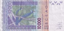 West AFrican States 10000 Francs - Mask - Birds - 2012 - Letter B ( Benin) - P.218Bi