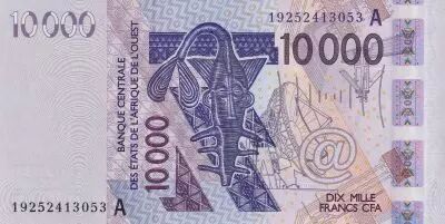 West AFrican States 10000 Francs - Mask - Birds - 2019 - Letter A ( Ivory Coast) - P.New