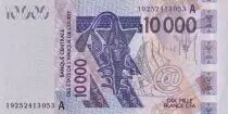 West AFrican States 10000 Francs - Mask - Birds - 2019 - Letter A ( Ivory Coast) - P.New