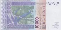West AFrican States 10000 Francs - Mask - Birds - 2019 - Letter A ( Ivory Coast) - P.New