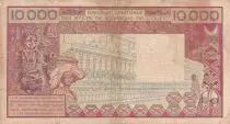 West AFrican States 10000 Francs - Spinning  - ND (1977-1992) - Serial M.031 - Letter H (Niger) - P.609Hh