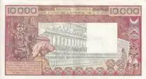 West AFrican States 10000 Francs - Spinning - ND (1989) - Serial S.041 - Letter A (Ivory Coast) - P.109Ai