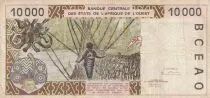 West AFrican States 10000 Francs BCEAO - building - Bridge 1998 - A  Cote d\'Ivoire