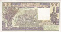West AFrican States 500 Francs - Old man with zebus - 1981 - Letter A (Ivory Coast) - Serial Y.9 - P.106Ac