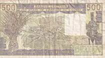 West AFrican States 500 Francs - Old man with zebus - 1987 - Letter A (Ivory Coast) - Serial Y.16 - P.106Ak