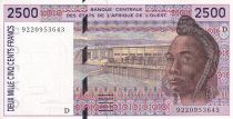West AFrican States 5000 Francs - African - Village scene - ND ( 1992-1994) - D (Mali) - UNC - P.412D
