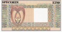 West AFrican States Test note specimen recto verso polychrome, with watermark