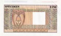 West AFrican States Test note specimen recto verso polychrome, without watermark with colors code