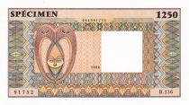West AFrican States Test note specimen recto with date and number, without watermark