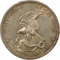 Wilhelm II - 3 Silver Mark, Declaration of War - 1913 A Berlin