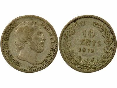 Willem III - Silver 10 Cents - 1879 Utrecht