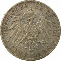 William II - 5 Silver Mark - 1903 A Berlin