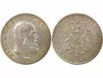 Wurtemberg Charles I - 2 Mark Argent - 1876 F Stuttgart