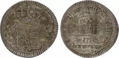 Wurttemberg 3 Kreuzer  Frederic I,  Armoiries - 1805