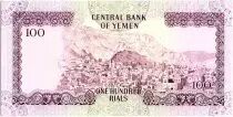 Yemen 100 Rials, Cherub and griffin - View of Ta\'izz - 1976 - P.16