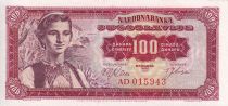 Yougoslavie 100 Dinara  - Femme - Paysage - 1963 - Série AD - P.73