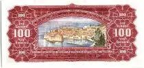 Yougoslavie 100 Dinara  - Jeune femme, Dubrovnik - 1955