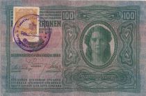 Yougoslavie 100 Kronen - Portrait de femme - Armoiries, timbre - P.9