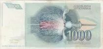 Yougoslavie 1000 Dinara - Nikola Tesla - Armoiries - 1991