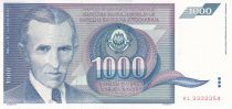 Yougoslavie 1000 Dinara - Nikola Tesla -1991 - Série AL - P.110